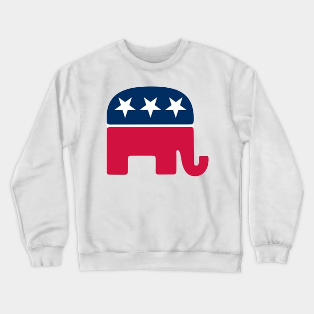 Republican Elephant Logo Crewneck Sweatshirt by albinochicken